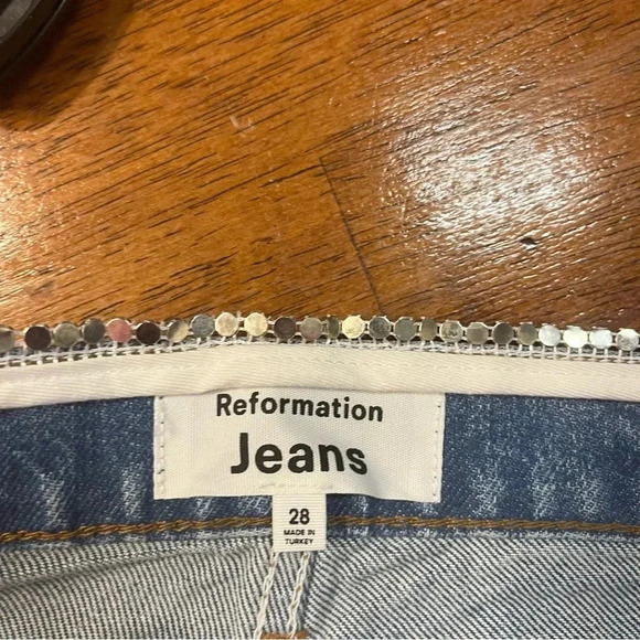 NWT Reformation Jeans Stardust High Rise Straight Jeans size 28 - Picture 2 of 13